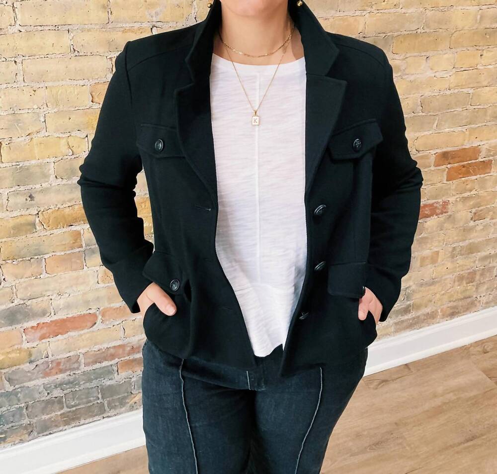 NEW SKIES ARE BLUE eden knit jacket in black
